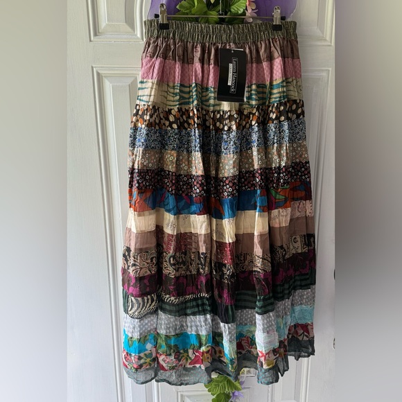 Lauren Hancock Dresses & Skirts - NWT Boho 100% Cotton Skirt Colorful Layers of Prints size M